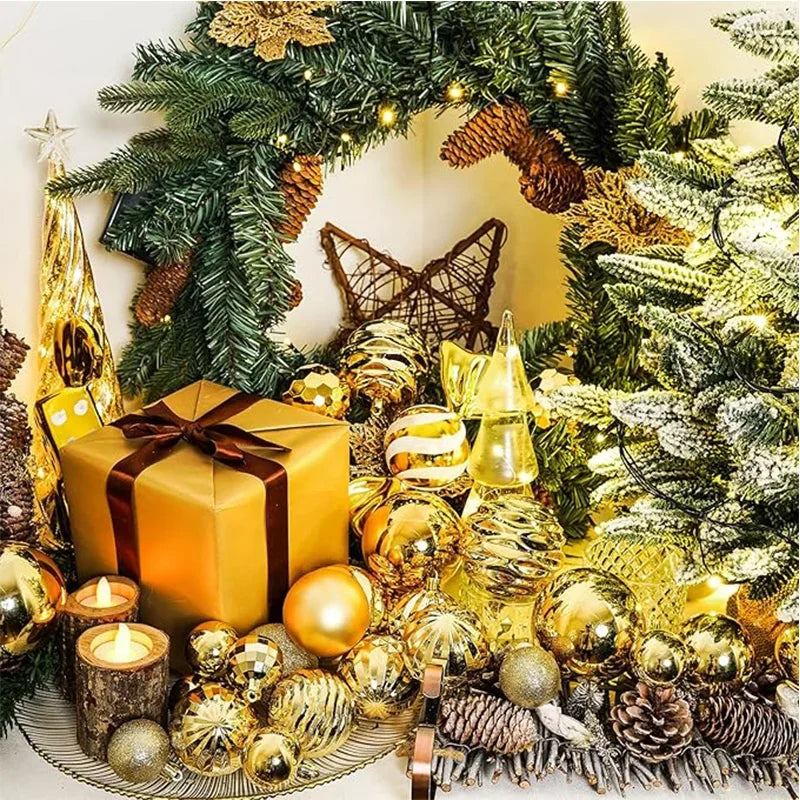 24/36Pcs Christmas Decoration 3/4CM Balls Hanging Christmas Tree Pendants Ornaments for Home Party Decor New Year Gift Accessory