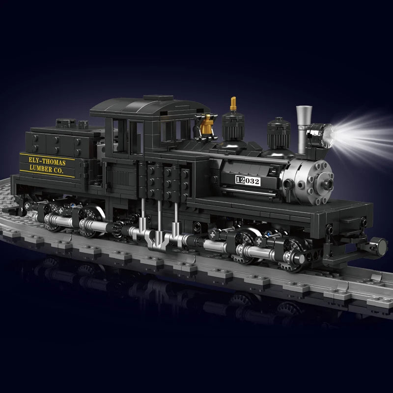 Mould King 12032 Technical Train Toys The RC Shay-Type Steam Locomotive Building Block Assembly Car Brick Kids Christmas Gift