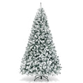 Artificial Christmas Tree with Metal Stand 6/ 7. 5/ 9FT, with Natural Snow Effect for Festivals, Indoor and Outdoor, White